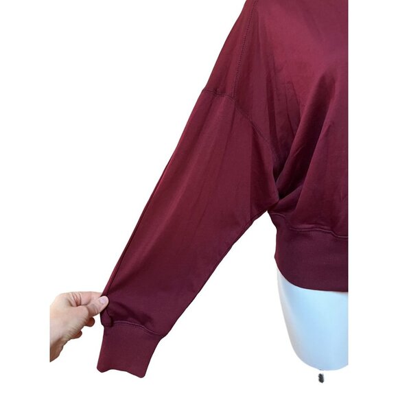 Karl Lagerfeld NWOT Studded Sweatshirt Crimson Red Medium - Picture 3 of 10